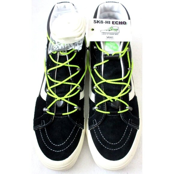 Vans Men's Sk8-Hi Echo Dx Hairy Suede Black Raven Skate shoes Size 9.5 NIB - Picture 2 of 6